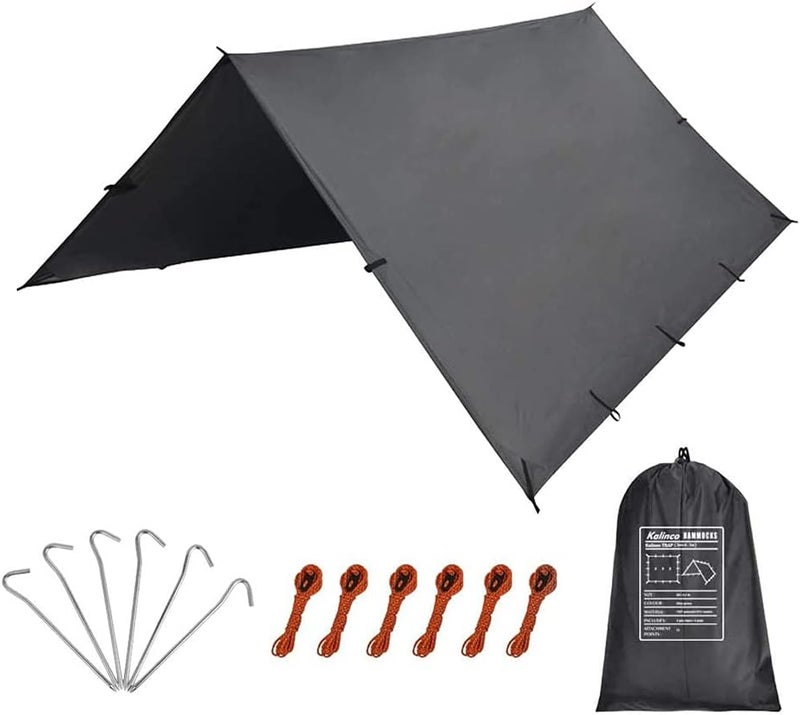 KALINCO Tent Tarp, Picnic Mat Camping Tarp Tent Hammock Tarp, pu Waterproof Camping tarp Tent Rain Fly Picnic Mat Survival Shelter Sunshade - Image 1